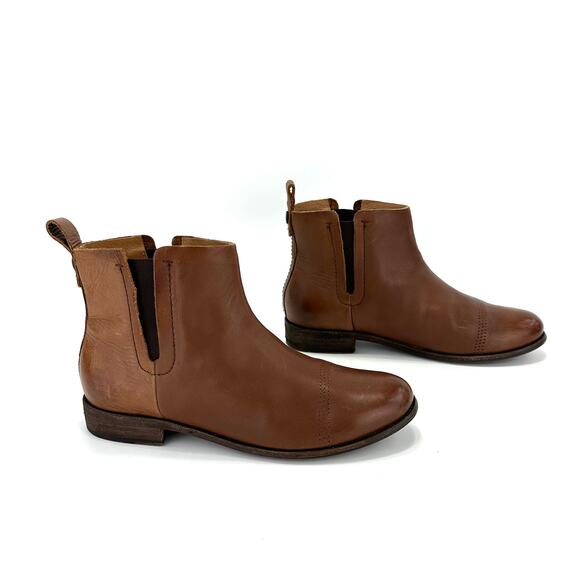 Olukai Malie Women Brown Ankle Boot Size 7 Leather Low Block Heel Chelsea Bootie - Picture 11 of 13